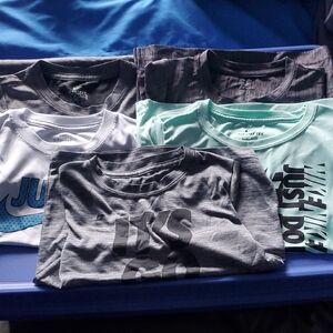 Nike Kids Short Sleeve Tees - Gray, White, Mint